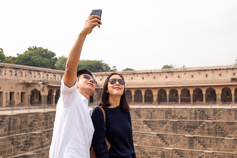 An-Old-Man-And-His-Grandchild see the Chand Baori.