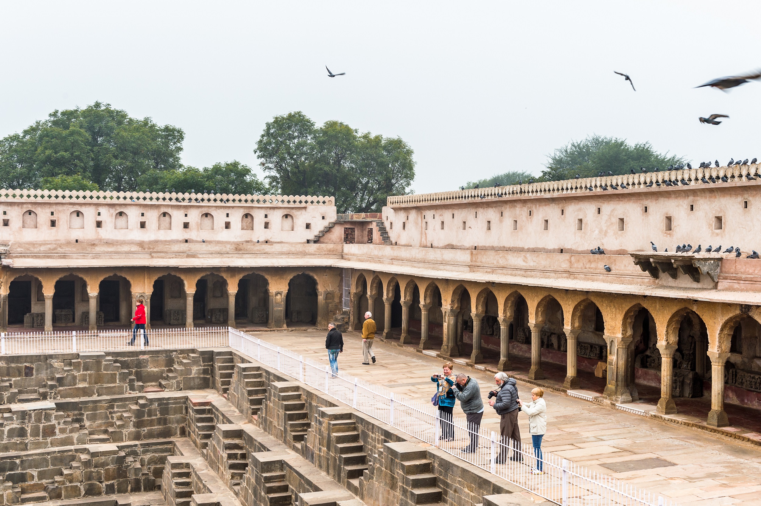 Tourist are taking pict of Chand Baori.